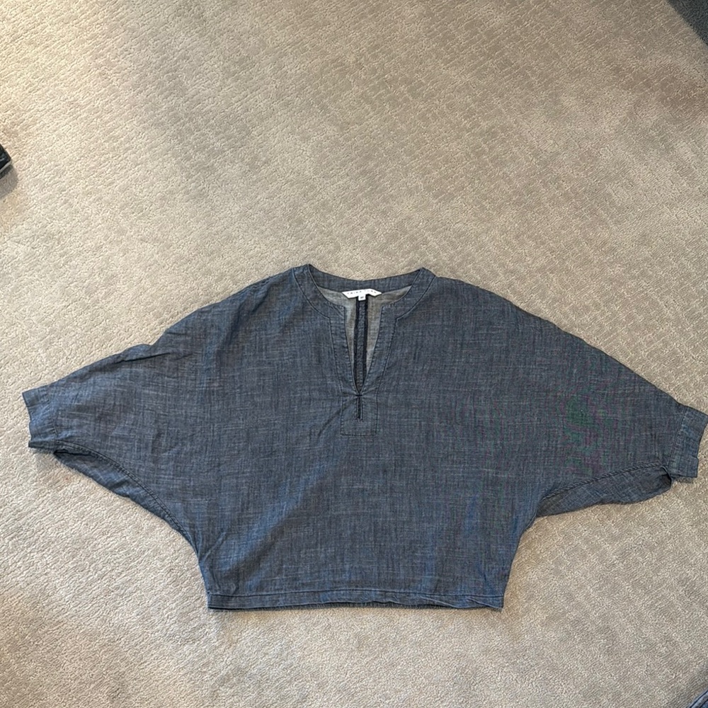 Trina Turk Dolman sleeve chambray top